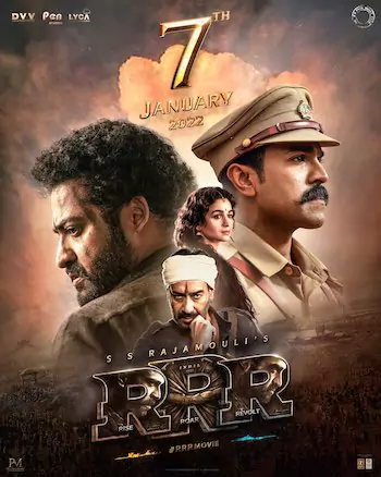 RRR Rise Roar Revolt (2022) Movie Poster