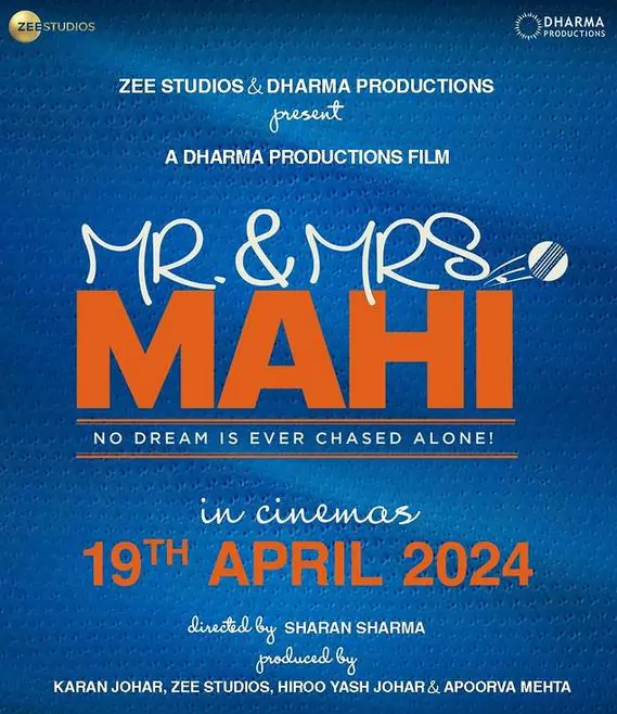 Mr. & Mrs. Mahi (2024) Movie Poster